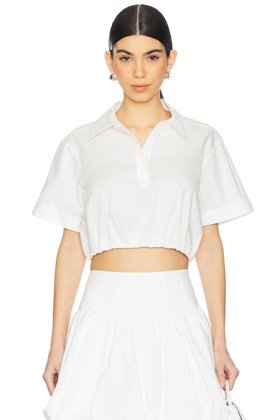 Короткий топ с короткими рукавами Nicky Simkhai, white
Короткий топ с короткими рукавами Nicky Simkhai, white