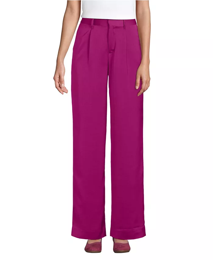 Женские атласные брюки с широкими штанинами и эластичной спинкой Lands' End, розовый
Женские атласные брюки с широкими штанинами и эластичной спинкой Lands' End, розовый