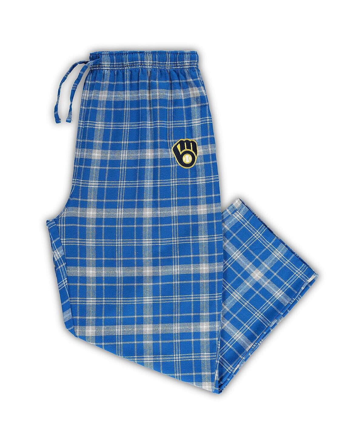 Мужские королевские, серые фланелевые брюки milwaukee brewers big and tall team Concepts Sport, мульти
Мужские королевские, серые фланелевые брюки milwaukee brewers big and tall team Concepts Sport, мульти