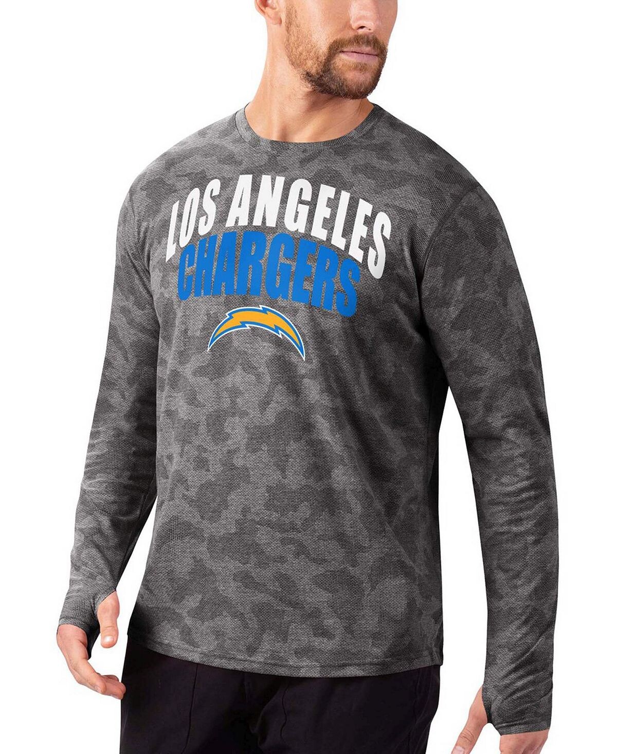 Мужская черная футболка с длинным рукавом los angeles chargers camo performance MSX by Michael Strahan, черный
Мужская черная футболка с длинным рукавом los angeles chargers camo performance MSX by Michael Strahan, черный