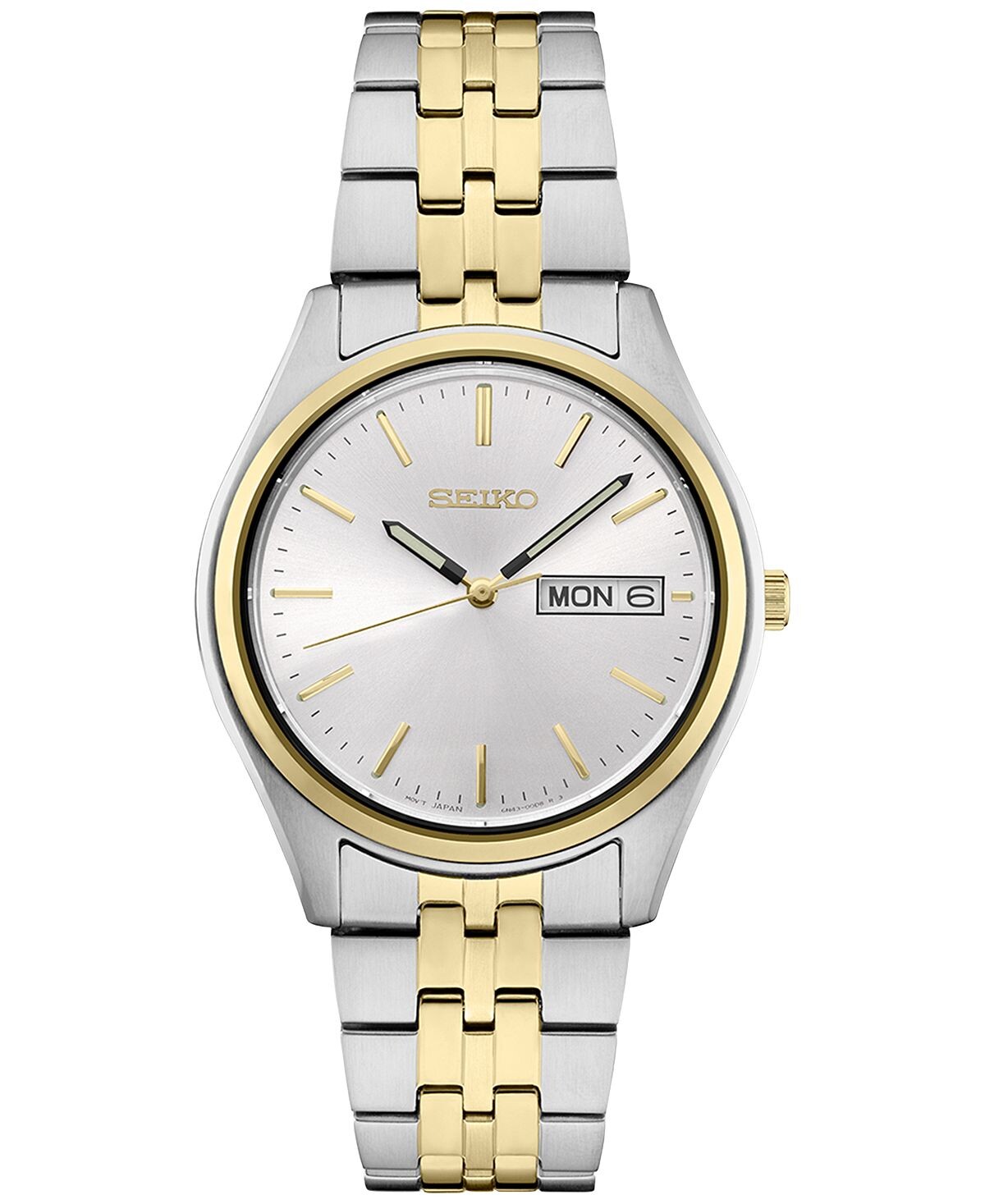 Мужские двухцветные часы-браслет из нержавеющей стали Essentials 37 мм Seiko
Мужские двухцветные часы-браслет из нержавеющей стали Essentials 37 мм Seiko