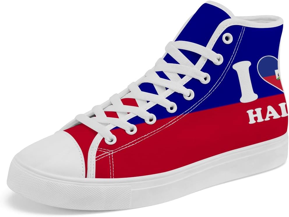 Кеды на высокой подошве с флагом Гаити chebing, высокие кроссовки с шнуровкой, повседневная обувь для женщин и мужчин, синий
Кеды на высокой подошве с флагом Гаити chebing, высокие кроссовки с шнуровкой, повседневная обувь для женщин и мужчин, синий