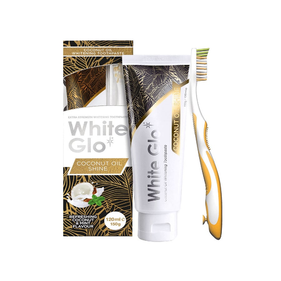 Зубная паста White Glo с кокосовым маслом и отбеливающим эффектом 120 мл + зубная щетка
Зубная паста White Glo с кокосовым маслом и отбеливающим эффектом 120 мл + зубная щетка