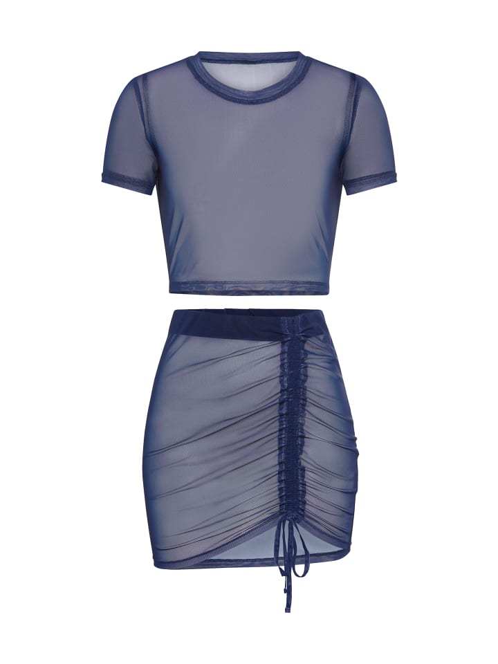 Рубашка с короткими рукавами темно-синего цвета LSCN BY LASCANA
Рубашка с короткими рукавами темно-синего цвета LSCN BY LASCANA