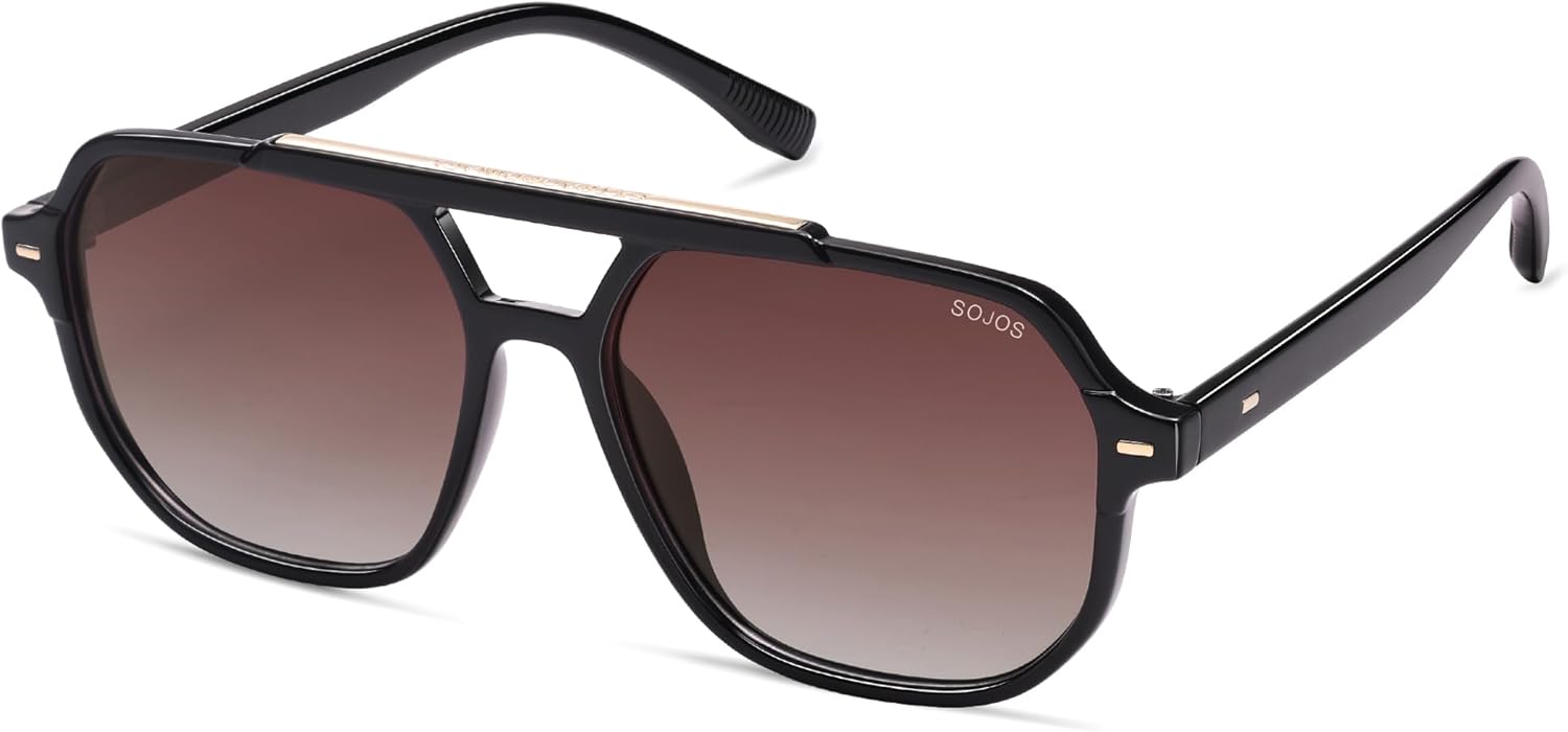 Солнцезащитные очки-авиаторы SOJOS в стиле ретро, модные, поляризованные, для мужчин и женщин, винтажные, 70-е годы, квадратная стильная оправа, модель SJ2283, Black/Dark Brown Grading
Солнцезащитные очки-авиаторы SOJOS в стиле ретро, модные, поляризованные, для мужчин и женщин, винтажные, 70-е годы, квадратная стильная оправа, модель SJ2283, Black/Dark Brown Grading