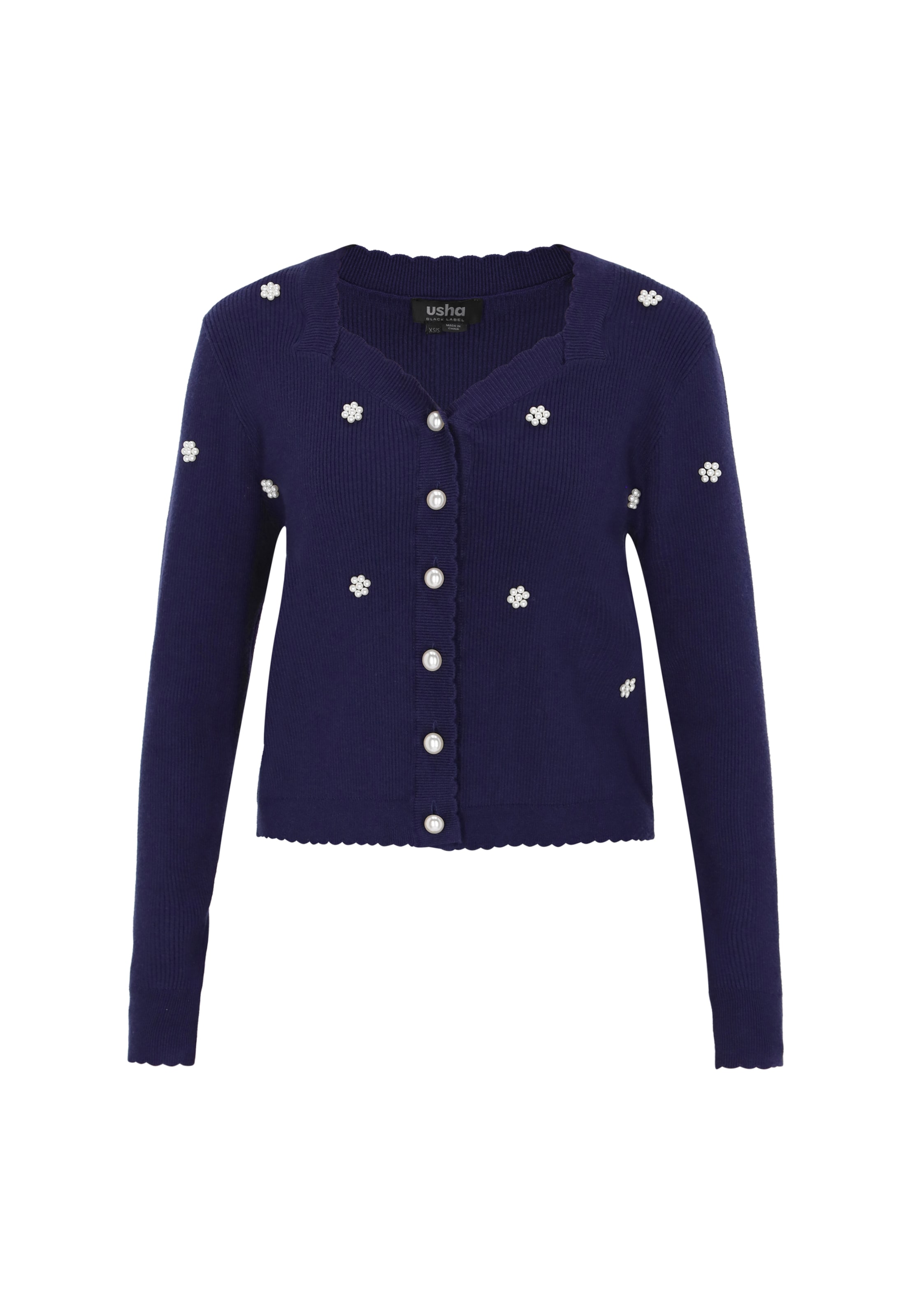 Usha BLACK LABEL Вязаный кардиган в цвете navy
Usha BLACK LABEL Вязаный кардиган в цвете navy