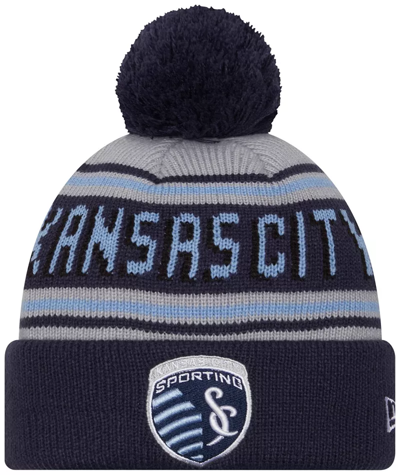 Темно-синяя вязаная шапка New Era для взрослых Sporting Kansas City Cheer с помпонами
Темно-синяя вязаная шапка New Era для взрослых Sporting Kansas City Cheer с помпонами