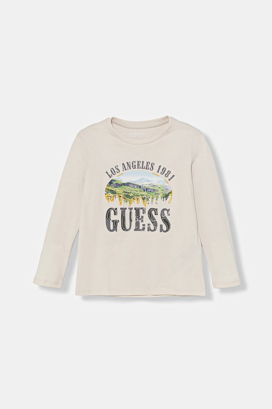 Детская хлопковая кофта с длинным рукавом Guess, бежевый
Детская хлопковая кофта с длинным рукавом Guess, бежевый