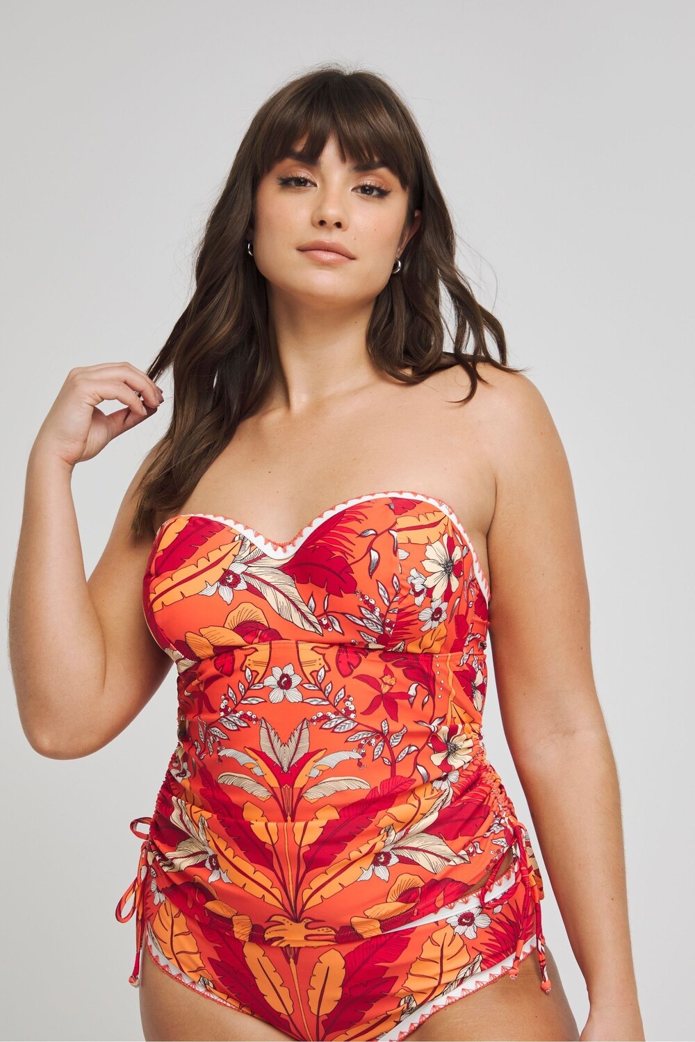 Оранжевый топ танкини Frida с вырезом-бандо и принтом в виде листьев Figleaves, оранжевый
Оранжевый топ танкини Frida с вырезом-бандо и принтом в виде листьев Figleaves, оранжевый