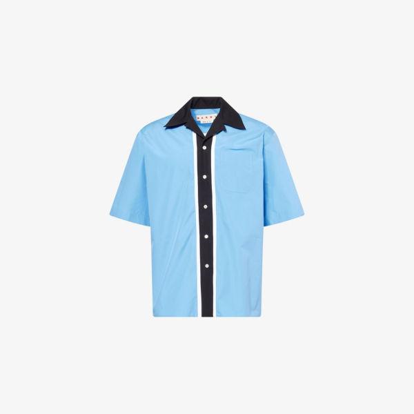 Рубашка Marni из хлопка с принтом и свободным кроем, синий
Рубашка Marni из хлопка с принтом и свободным кроем, синий