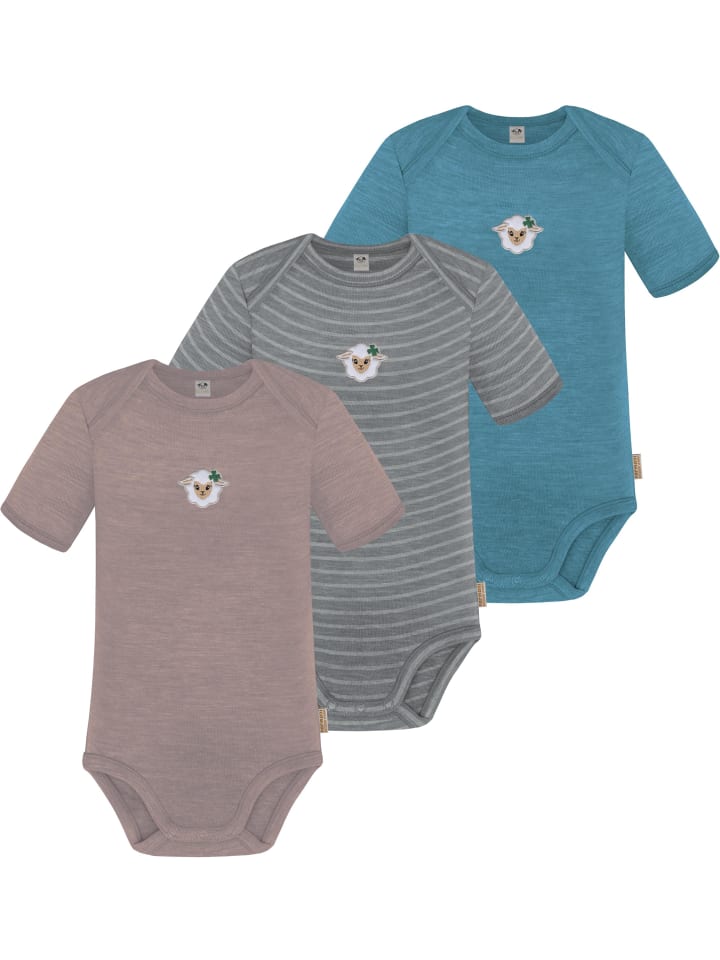 Normani Outdoor Sports Комплект из 3 детских боди с коротким рукавом из мериносовой шерсти, цвет Тауранга, синий/серый/розовый
Normani Outdoor Sports Комплект из 3 детских боди с коротким рукавом из мериносовой шерсти, цвет Тауранга, синий/серый/розовый