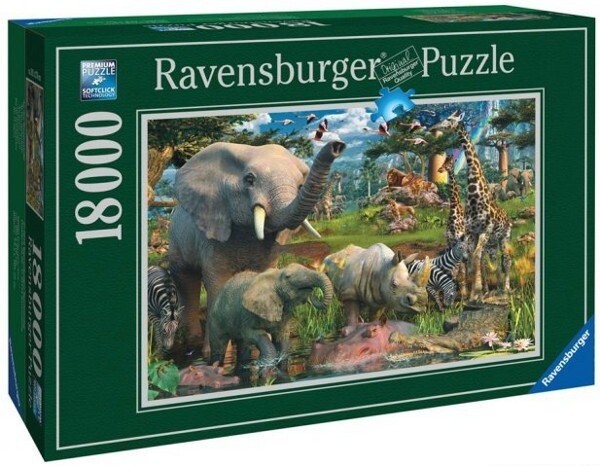 Ravensburger, пазл, Penfound у водопоя, 18000 шт.
Ravensburger, пазл, Penfound у водопоя, 18000 шт.