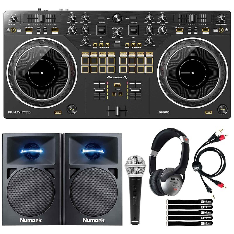 Pioneer DJ DDJ-REV1 2-канальный контроллер в стиле Scratch с динамиками + наушниками Pioneer DJ DDJ-REV1 Scratch Style 2-Channel Controller w Speakers + Headphones 
Pioneer DJ DDJ-REV1 2-канальный контроллер в стиле Scratch с динамиками + наушниками Pioneer DJ DDJ-REV1 Scratch Style 2-Channel Controller w Speakers + Headphones