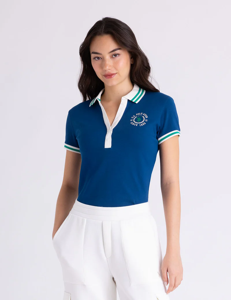 Футболка-поло U.S. Polo Assn Ombre Tipped Y-placket Puff Sleeve, синий
Футболка-поло U.S. Polo Assn Ombre Tipped Y-placket Puff Sleeve, синий