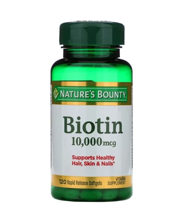 Биотин, 10 000 мкг, 120 мягких капсул с быстрым высвобождением, Nature's Bounty
Биотин, 10 000 мкг, 120 мягких капсул с быстрым высвобождением, Nature's Bounty