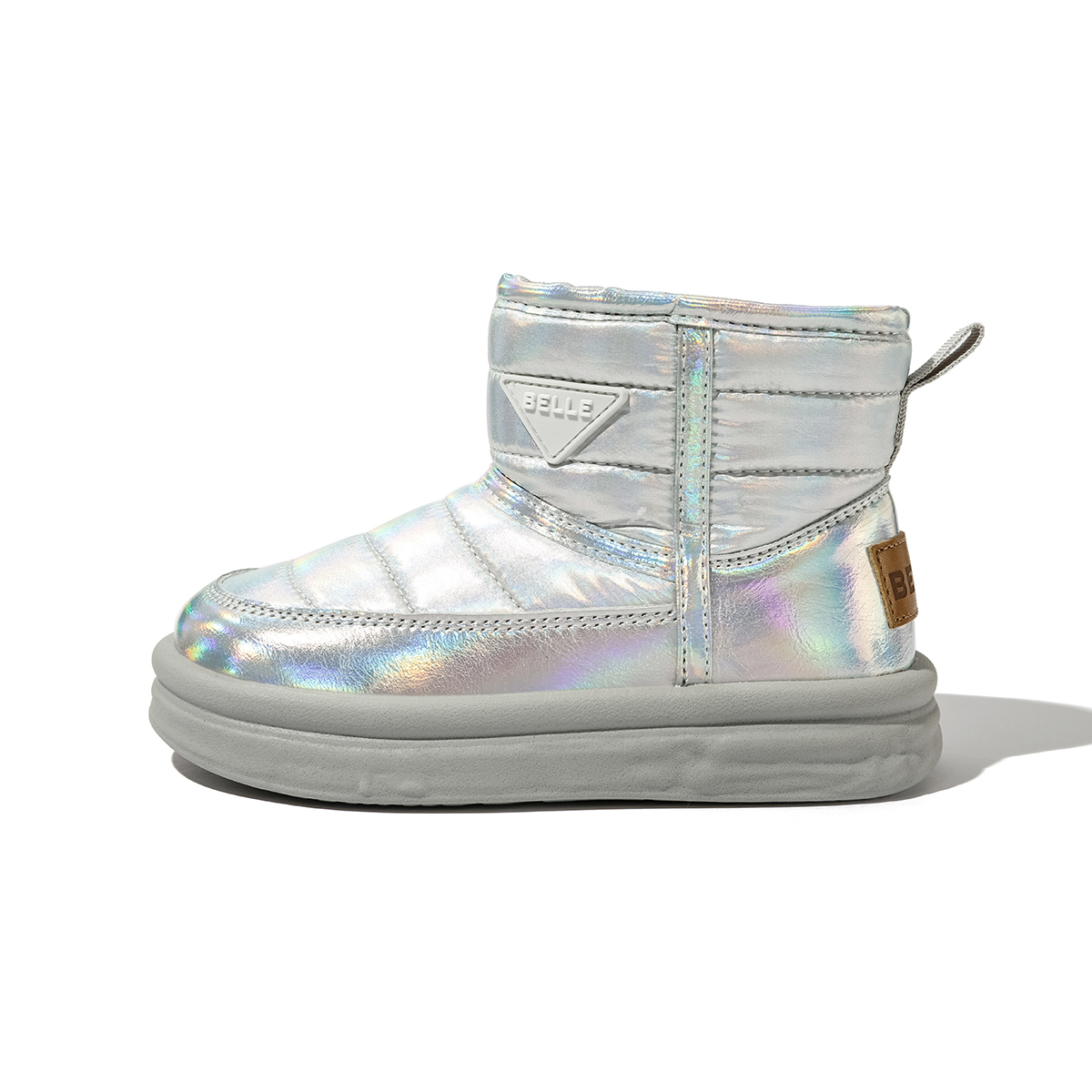 Износостойкие высокие детские ботинки для детей BELLE, серебряный 
Износостойкие высокие детские ботинки для детей BELLE, серебряный