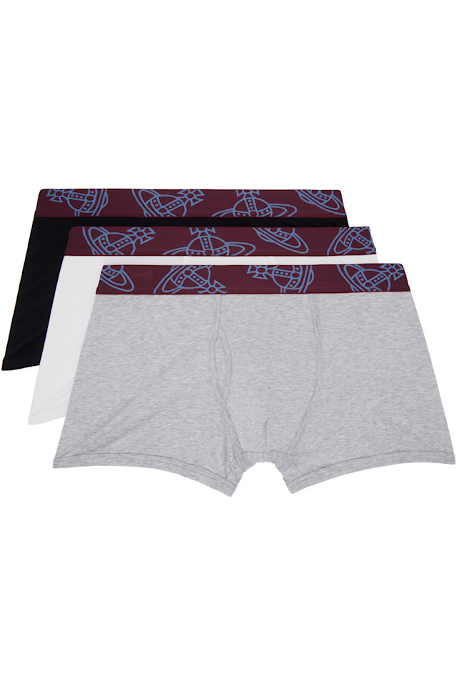 Vivienne Westwood Комплект из трех боксерских трусов с цветной полосой
Vivienne Westwood Комплект из трех боксерских трусов с цветной полосой