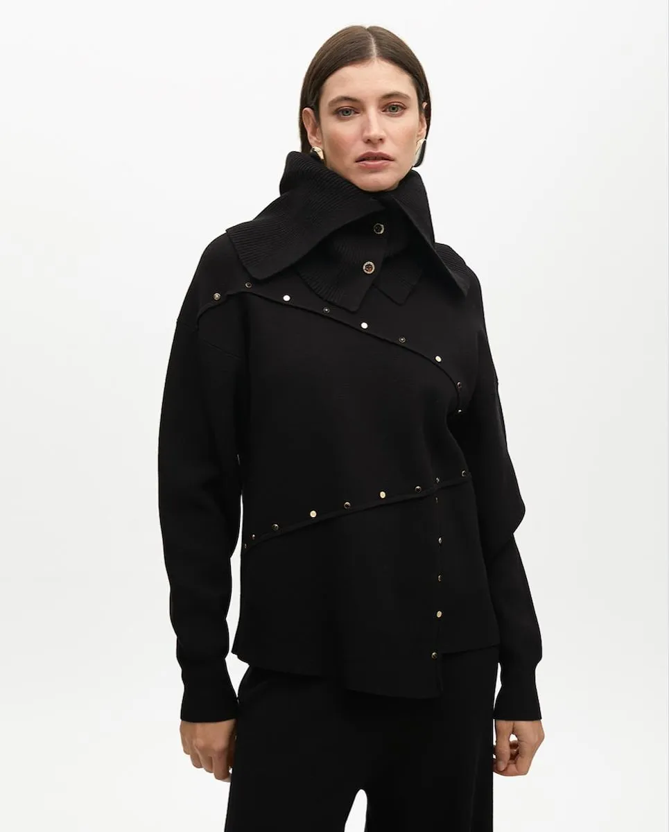 Женский свободный джемпер с металлическими заклепками Lola Casademunt, черный
Женский свободный джемпер с металлическими заклепками Lola Casademunt, черный