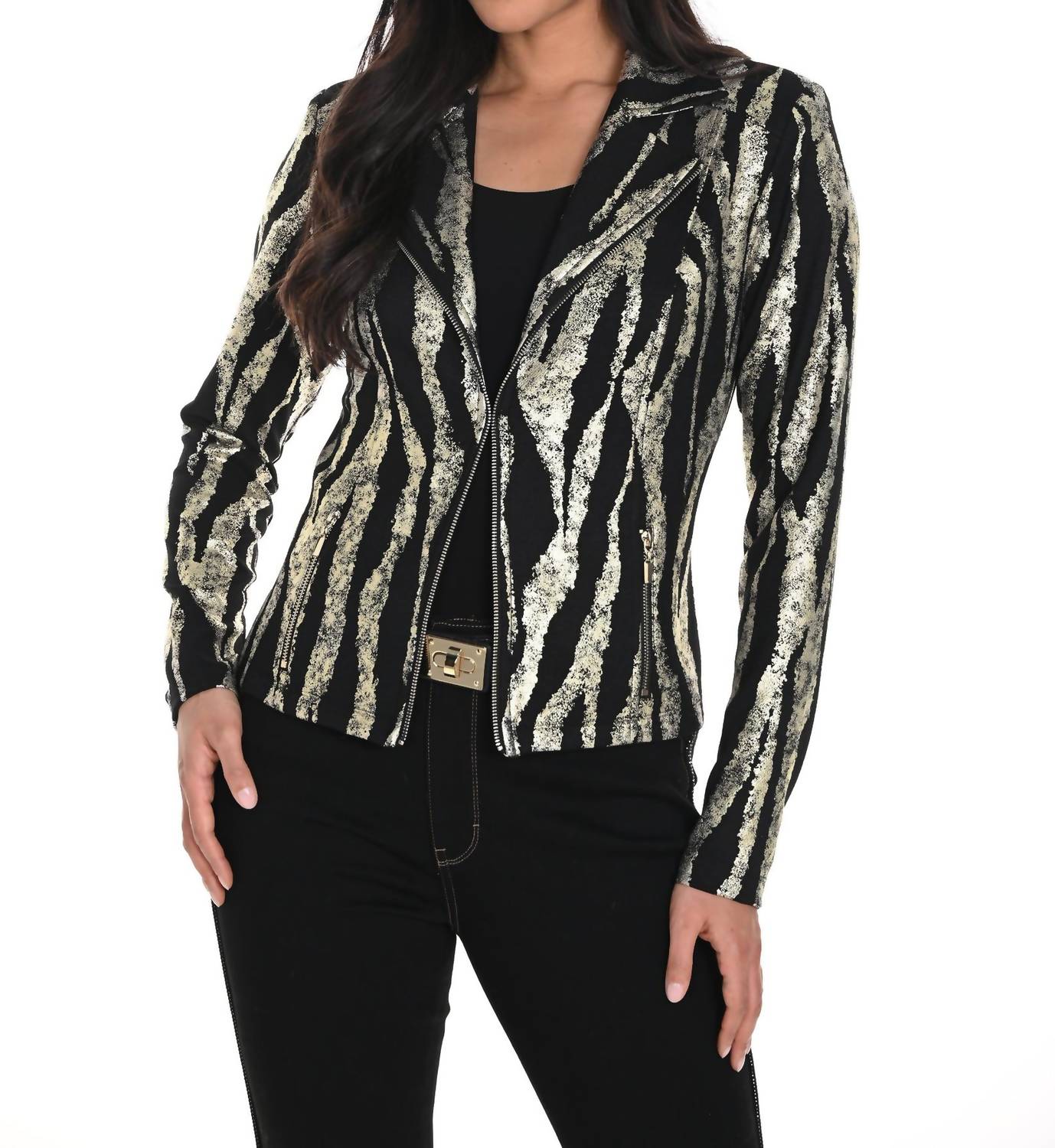 Вязаная куртка в черном и золотом цвете Frank Lyman
Вязаная куртка в черном и золотом цвете Frank Lyman