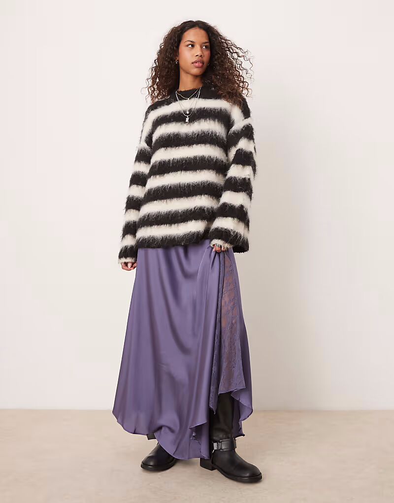 Юбка мидакси из атласа Free People с кружевными вставками цвета «цапля»
Юбка мидакси из атласа Free People с кружевными вставками цвета «цапля»