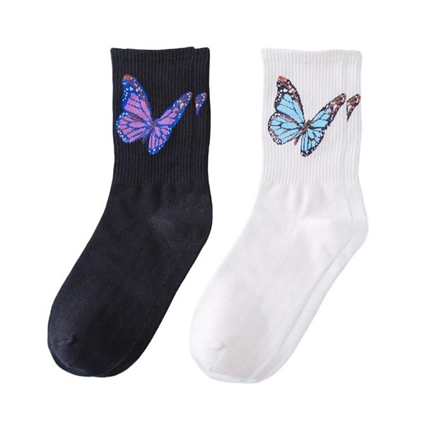 Женские носки с принтом бабочки, 2 пары, мягкая вязка, резинка, стильный набор Anna-Kaci, White Black
Женские носки с принтом бабочки, 2 пары, мягкая вязка, резинка, стильный набор Anna-Kaci, White Black