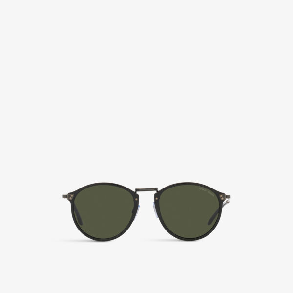 Солнцезащитные очки AR318SM в круглой оправе из ацетата и металла Giorgio Armani, черный 
Солнцезащитные очки AR318SM в круглой оправе из ацетата и металла Giorgio Armani, черный