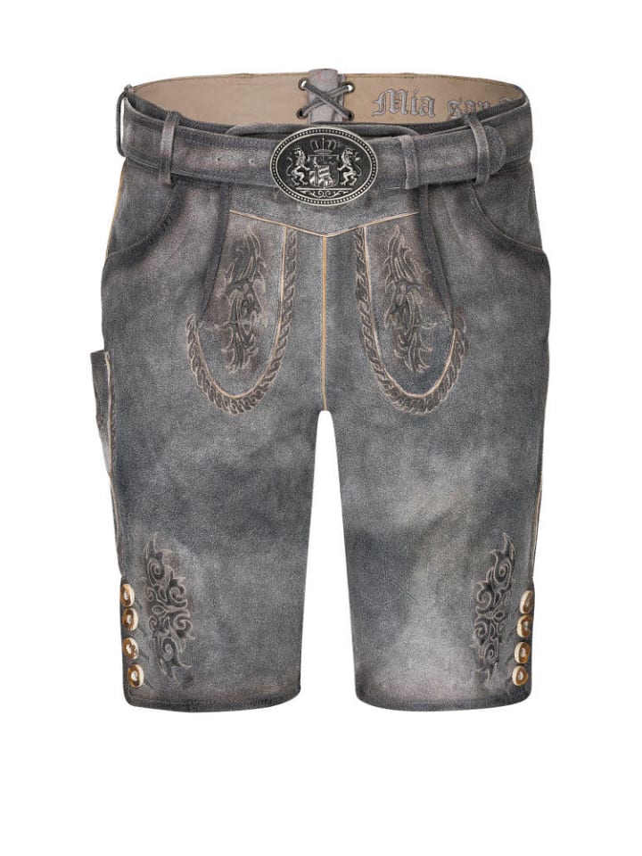 Короткие кожаные брюки Thomas серого цвета Nübler
Короткие кожаные брюки Thomas серого цвета Nübler