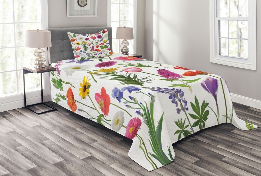ABAKUHAUS Комплект покрывала Flower, Цветные розы и тюльпаны, Комплект с моющимися наволочками, для односпальных кроватей 170 x 220 см, Разноцветный
ABAKUHAUS Комплект покрывала Flower, Цветные розы и тюльпаны, Комплект с моющимися наволочками, для односпальных кроватей 170 x 220 см, Разноцветный