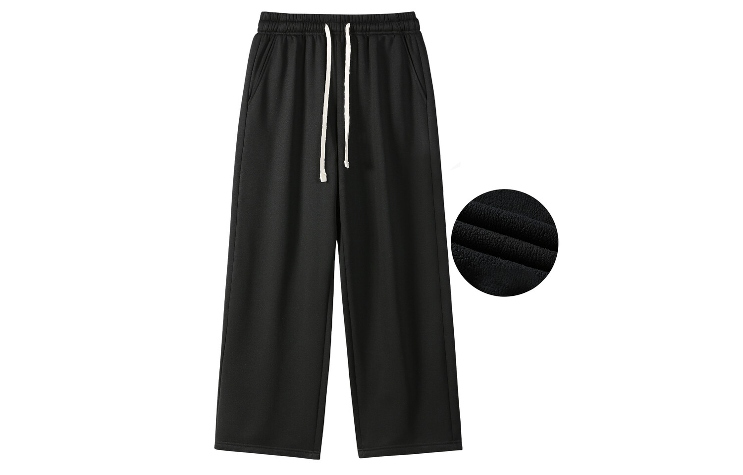 HALEBOSS Повседневные брюки унисекс, Черный на флисовой подкладке
HALEBOSS Повседневные брюки унисекс, Черный на флисовой подкладке