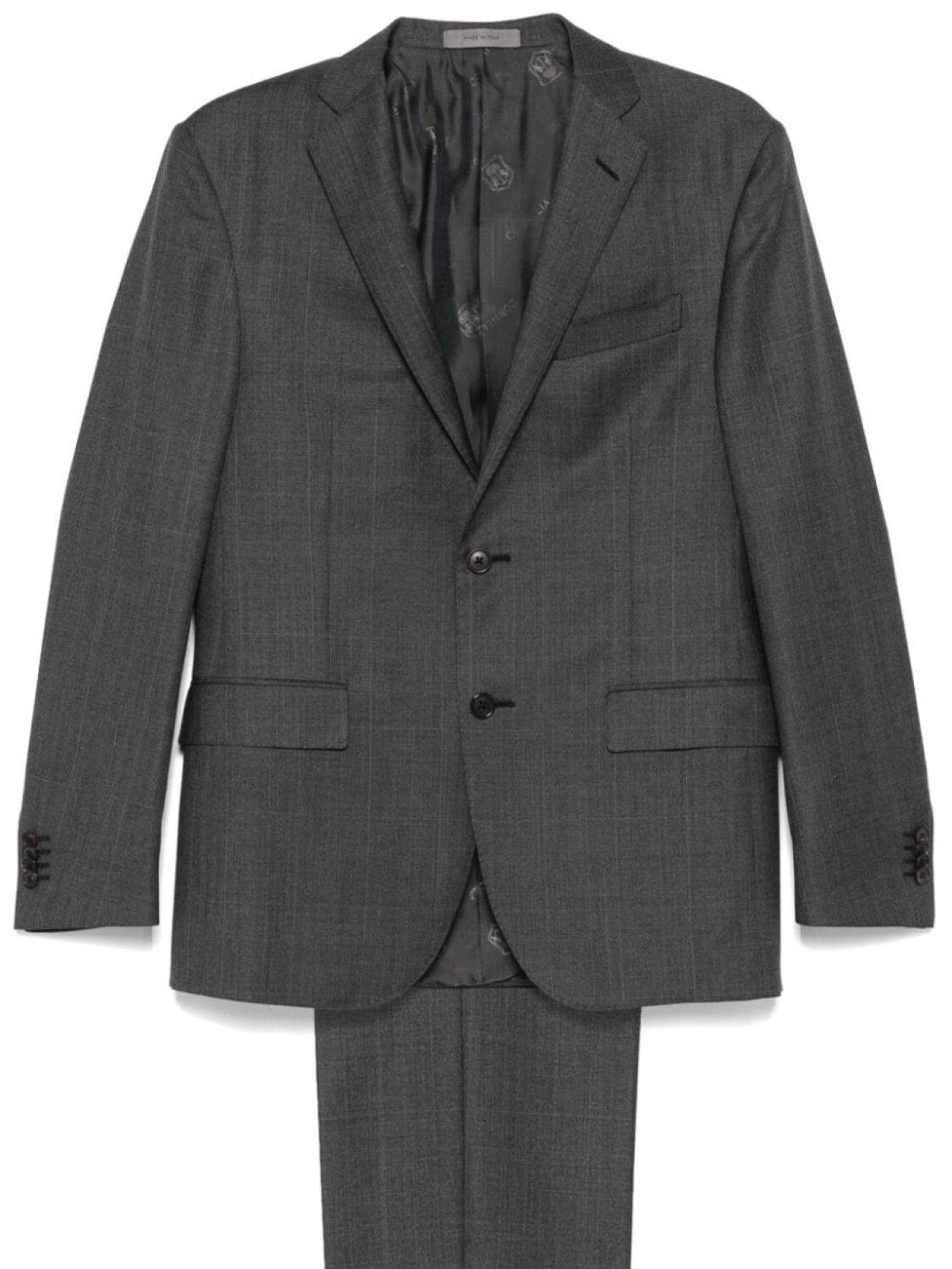 Corneliani костюм в клетку глен, серый
Corneliani костюм в клетку глен, серый