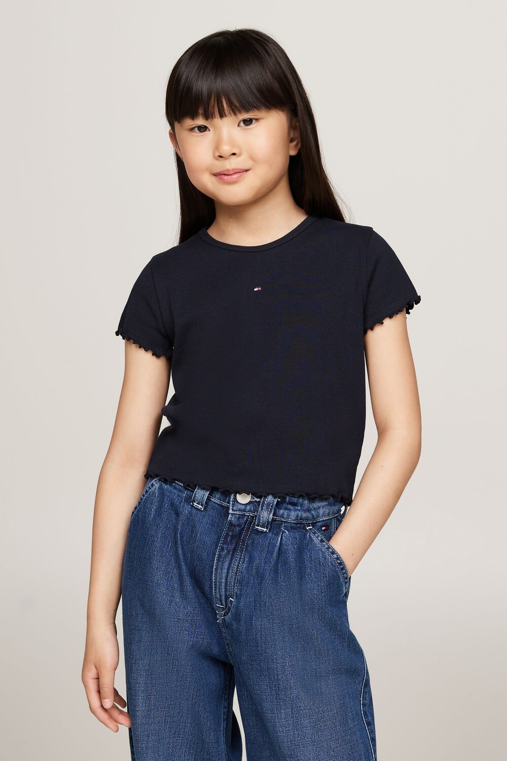 Топ с короткими рукавами и отделкой в рубчик Tommy Hilfiger, синий
Топ с короткими рукавами и отделкой в рубчик Tommy Hilfiger, синий