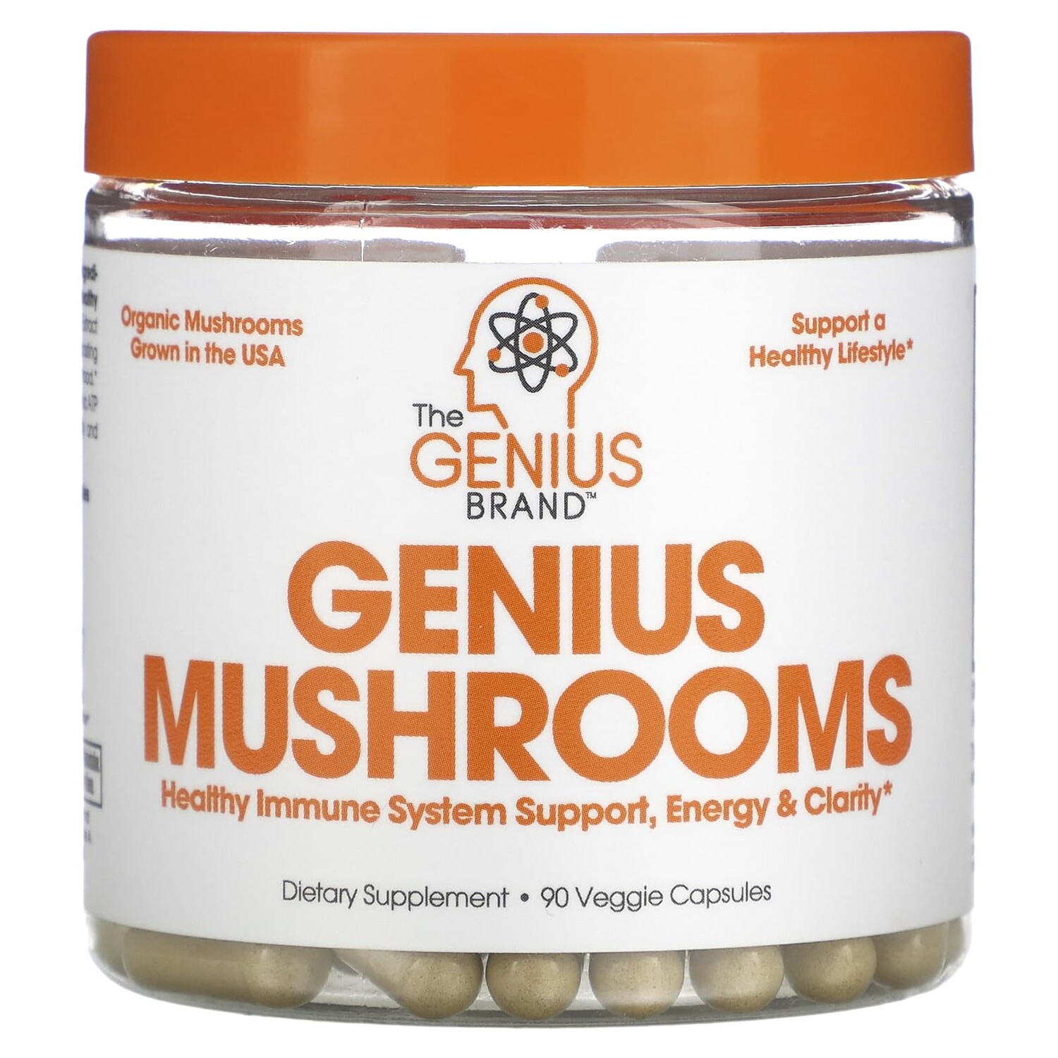 Добавка The Genius and Genius Mushrooms Genius Mushrooms, 90 растительных капсул 
Добавка The Genius and Genius Mushrooms Genius Mushrooms, 90 растительных капсул