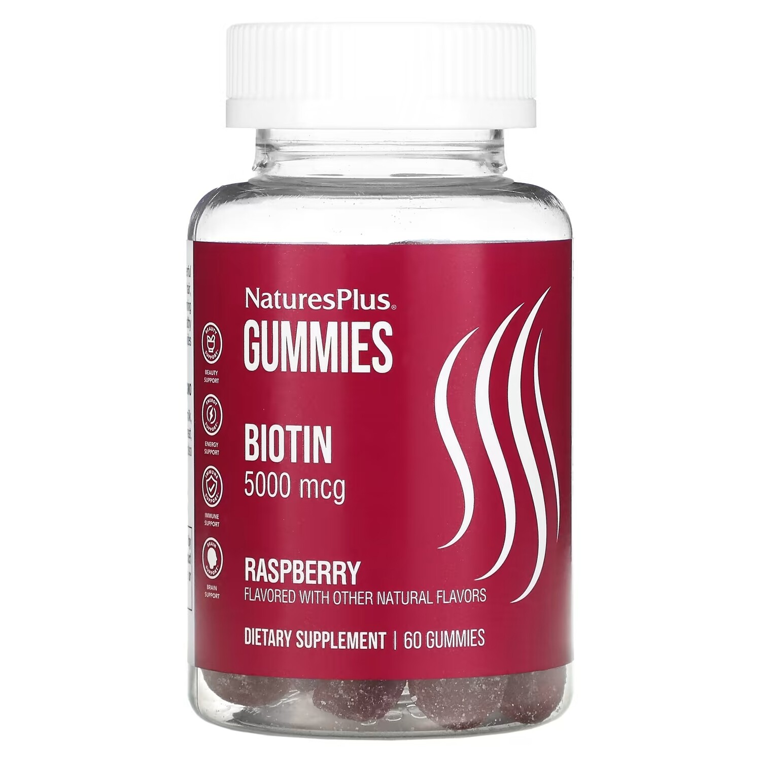 NaturesPlus Biotin Gummies Raspberry 5,000 mcg, 60шт
NaturesPlus Biotin Gummies Raspberry 5,000 mcg, 60шт