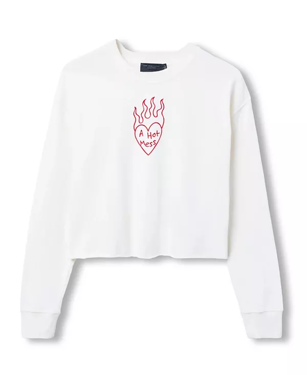 Женская укороченная футболка с круглым вырезом "A Hot Mess". Junk Food Clothing, белый
Женская укороченная футболка с круглым вырезом "A Hot Mess". Junk Food Clothing, белый