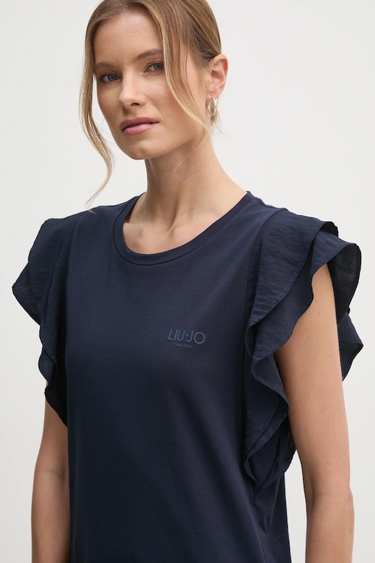 Хлопковая футболка Liu Jo, темно-синий
Хлопковая футболка Liu Jo, темно-синий