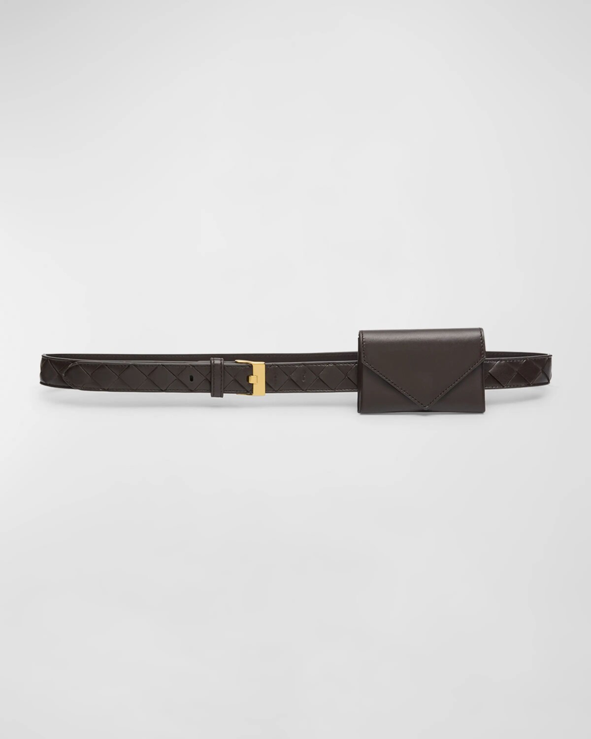 Плетеный кожаный ремень с кошельком Bottega Veneta, цвет Fondant M Brass 
Плетеный кожаный ремень с кошельком Bottega Veneta, цвет Fondant M Brass