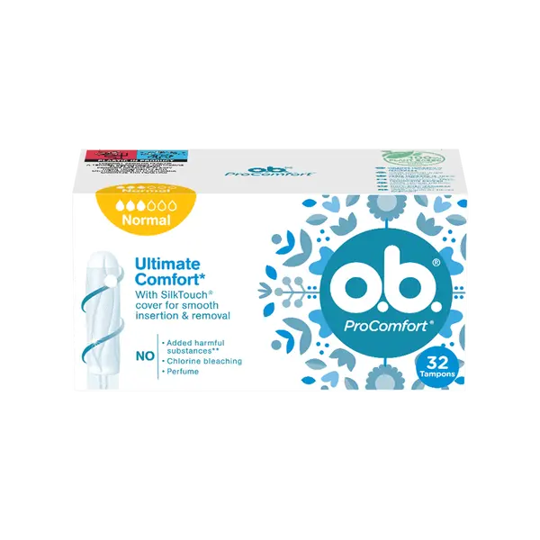Тампоны гигиенические обычные, 32 шт./1 уп. O.B. Procomfort
Тампоны гигиенические обычные, 32 шт./1 уп. O.B. Procomfort