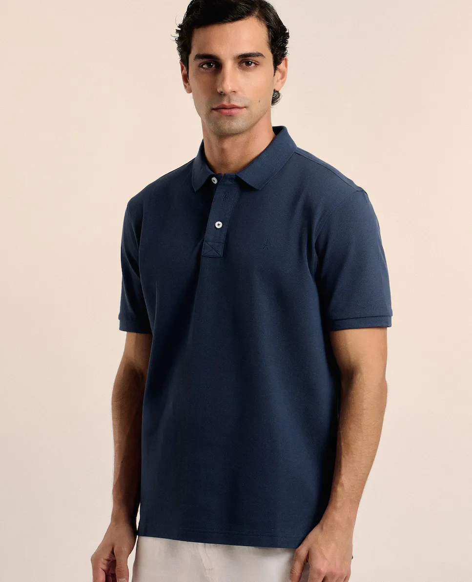 Мужская рубашка-поло классического кроя с короткими рукавами из пике Valecuatro, темно-синий
Мужская рубашка-поло классического кроя с короткими рукавами из пике Valecuatro, темно-синий