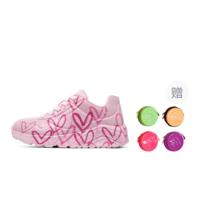 Нескользящие амортизирующие детские кроссовки вишневого цвета для повседневной носки Skechers Kids, розовый
Нескользящие амортизирующие детские кроссовки вишневого цвета для повседневной носки Skechers Kids, розовый