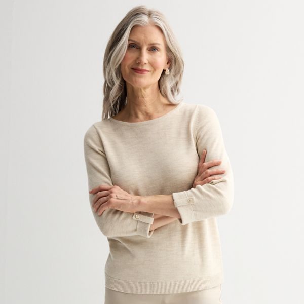 Женский свитер с вырезом-лодочкой и застежкой на пуговицах на рукавах Croft & Barrow, бежевый
Женский свитер с вырезом-лодочкой и застежкой на пуговицах на рукавах Croft & Barrow, бежевый