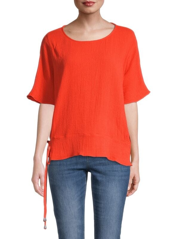 Топ с короткими рукавами и завязками сбоку Patrizia Luca Orange, Красный, Топ с короткими рукавами и завязками сбоку Patrizia Luca Orange
Топ с короткими рукавами и завязками сбоку Patrizia Luca Orange, Красный, Топ с короткими рукавами и завязками сбоку Patrizia Luca Orange