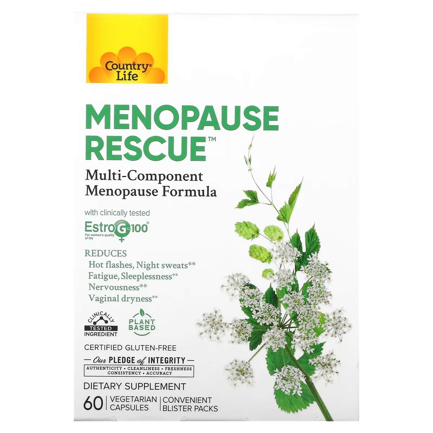 Витамины при менопаузе Country Life, 60 капсул
Витамины при менопаузе Country Life, 60 капсул