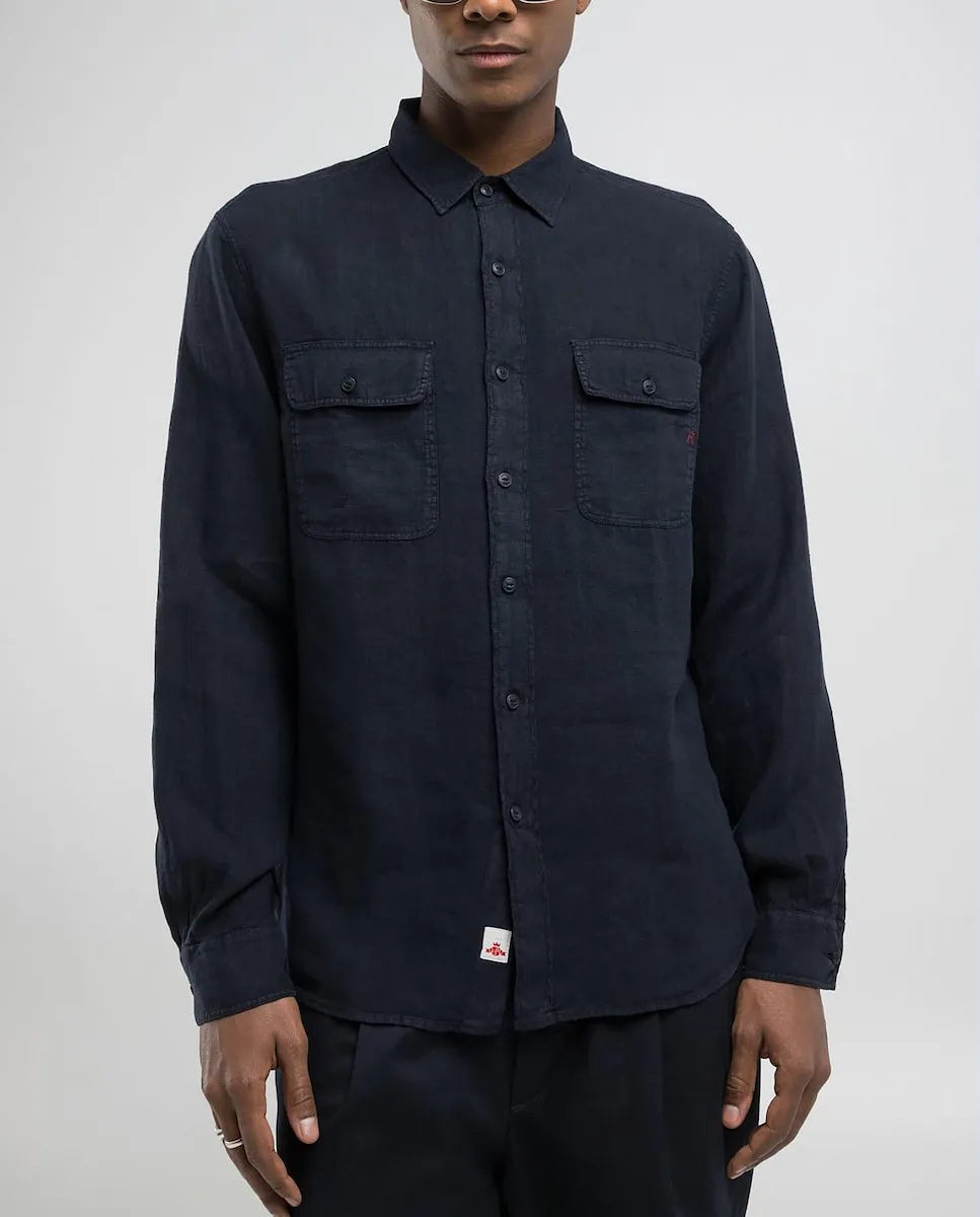 Мужская рубашка из льна с длинным рукавом Replay, темно-синий
Мужская рубашка из льна с длинным рукавом Replay, темно-синий