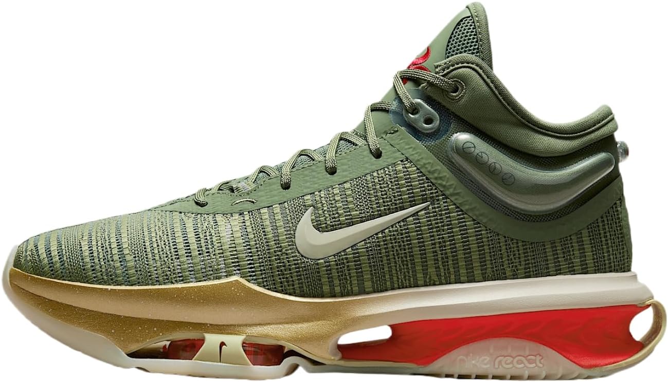 Nike Mens Air Zoom Gt Jump 2, Oil Green/Metallic Gold/Light Wild Mango/Sea Glass
Nike Mens Air Zoom Gt Jump 2, Oil Green/Metallic Gold/Light Wild Mango/Sea Glass
