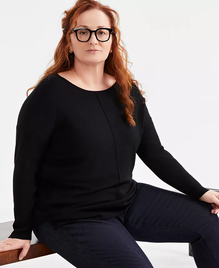 Трикотажный топ-туника больших размеров со швом спереди Style & Co, черный
Трикотажный топ-туника больших размеров со швом спереди Style & Co, черный