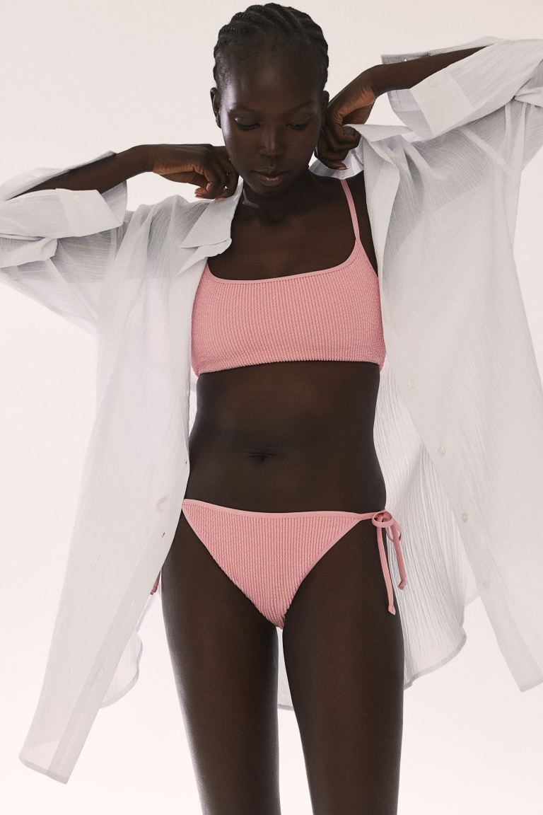 Плавки бикини со стрингами на завязках H&M, розовый
Плавки бикини со стрингами на завязках H&M, розовый