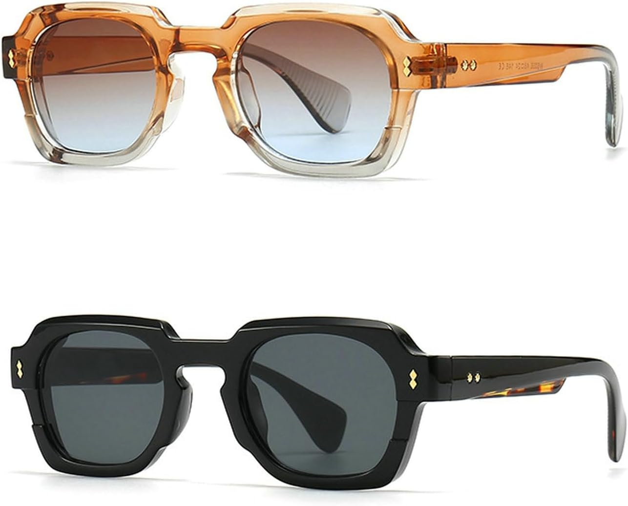 Квадратные солнцезащитные очки для женщин, модные, с прозрачными линзами цвета океана, защита от ультрафиолета UV400, винтажные, для мужчин, в стиле панк Melrose, 2pcs Tea Blue&black Hawksbill
Квадратные солнцезащитные очки для женщин, модные, с прозрачными линзами цвета океана, защита от ультрафиолета UV400, винтажные, для мужчин, в стиле панк Melrose, 2pcs Tea Blue&black Hawksbill