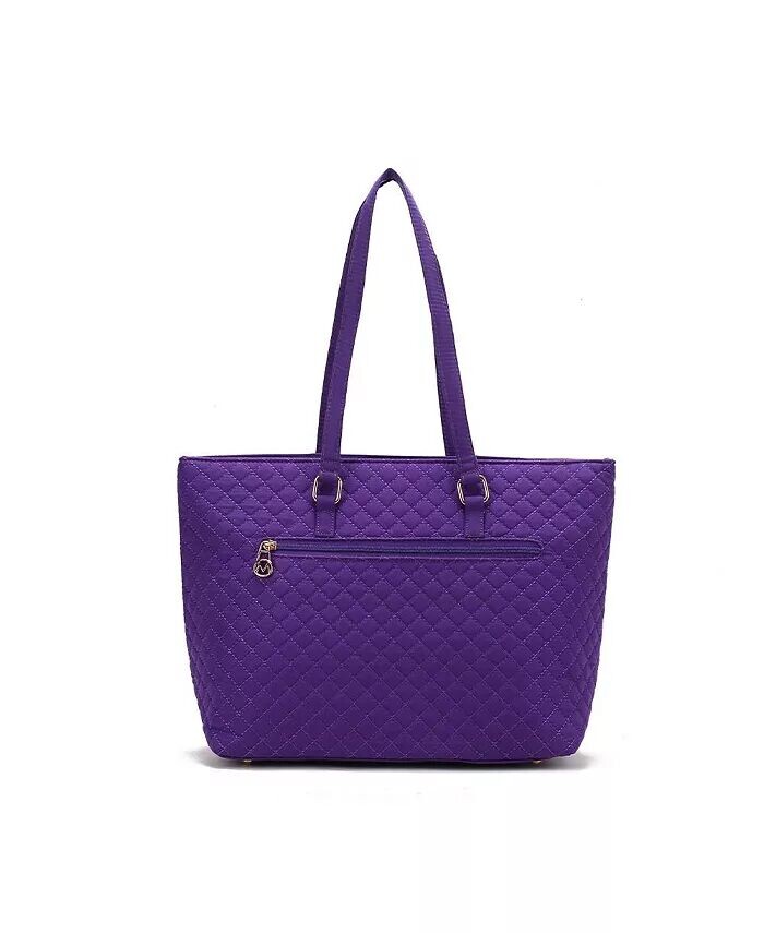 Однотонная стеганая хлопковая большая сумка Hallie от Mia K Mkf Collection, фиолетовый
Однотонная стеганая хлопковая большая сумка Hallie от Mia K Mkf Collection, фиолетовый
