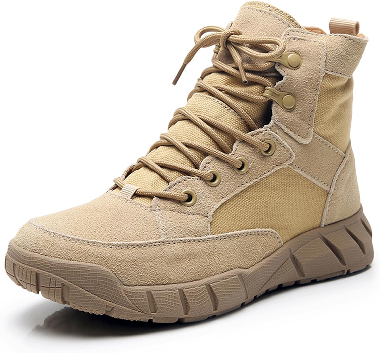 Мужские и женские замшевые кожаные ботинки высокой посадки на шнуровке, 15 см, военного тактического стиля с боковой молнией, легкие Tengfeifly, хаки
Мужские и женские замшевые кожаные ботинки высокой посадки на шнуровке, 15 см, военного тактического стиля с боковой молнией, легкие Tengfeifly, хаки