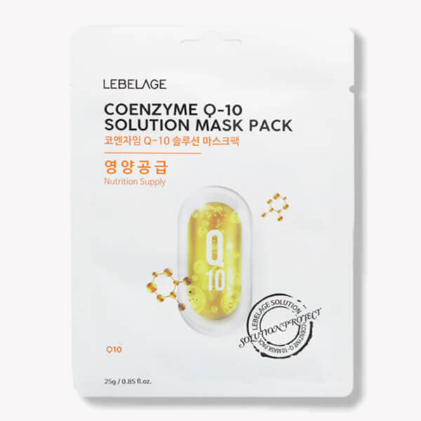 Питательная тканевая маска для лица с коэнзимом Coenzyme Q-10 Solution Mask LEBELAGE
Питательная тканевая маска для лица с коэнзимом Coenzyme Q-10 Solution Mask LEBELAGE